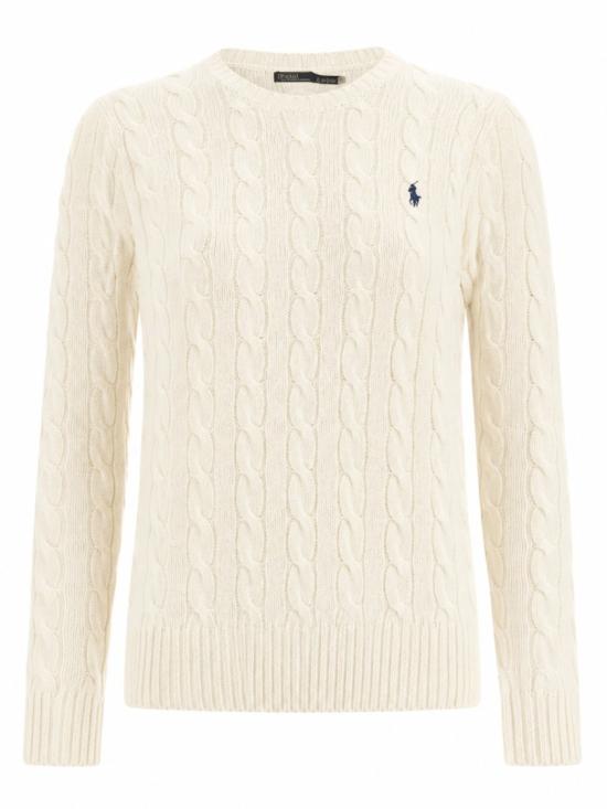 26FW 폴로 랄프로렌 폴로 자수 케이블 니트 스웨터 211971865 001AUTHENTICCREAM Neutrals
