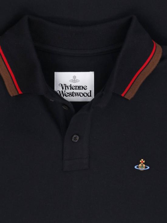 26FW 비비안웨스트우드 폴로 티셔츠 2H010010 J00AUN401 Black - VIVIENNE WESTWOOD