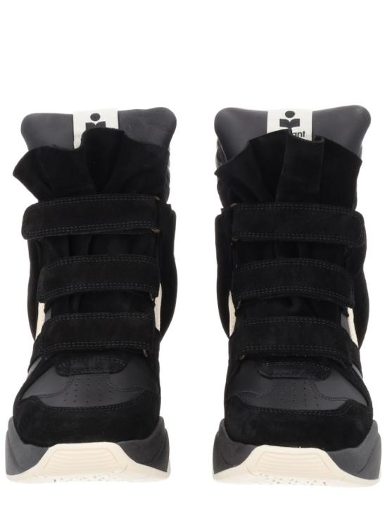  이자벨마랑 발스키 하이탑 스웨이드 웨지 스니커즈 BK0009FA A1E17S01BK Black - ISABEL MARANT