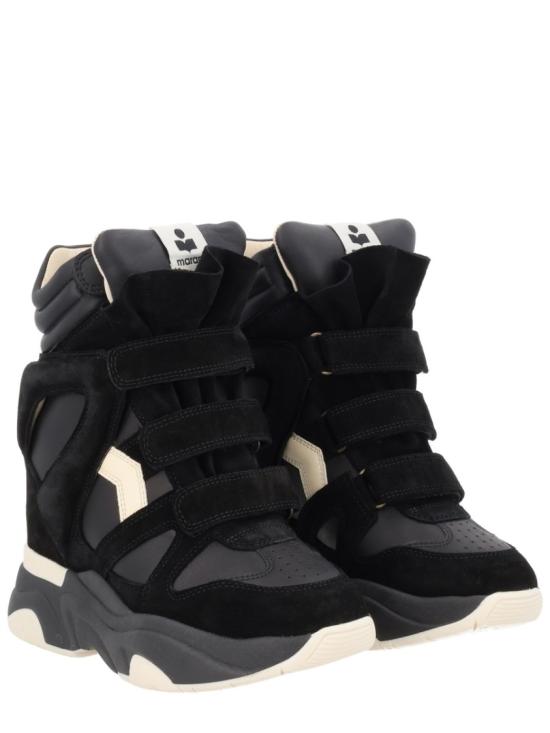  이자벨마랑 발스키 하이탑 스웨이드 웨지 스니커즈 BK0009FA A1E17S01BK Black - ISABEL MARANT