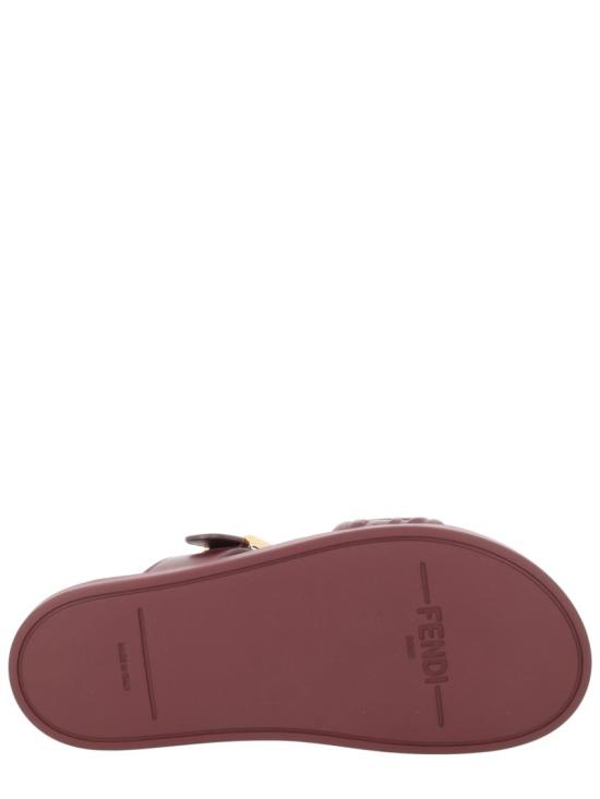  펜디 카프 레더 플랫 샌들 8X8710 ABOHF0L7X Burgundy - FENDI