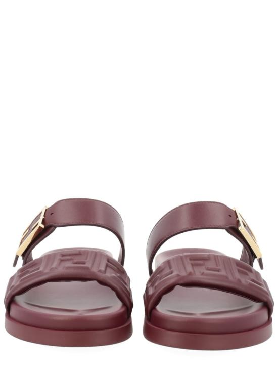  펜디 카프 레더 플랫 샌들 8X8710 ABOHF0L7X Burgundy - FENDI