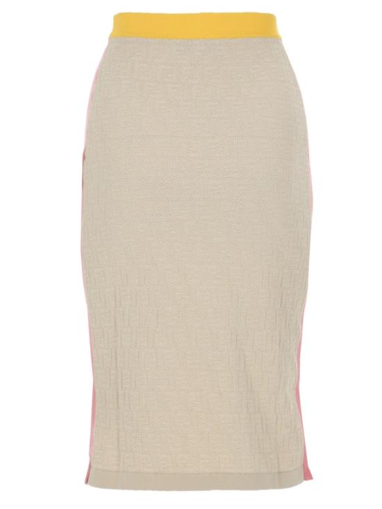  펜디 미디 스커트 FZS031 AW4SF0WC4 Neutrals - FENDI