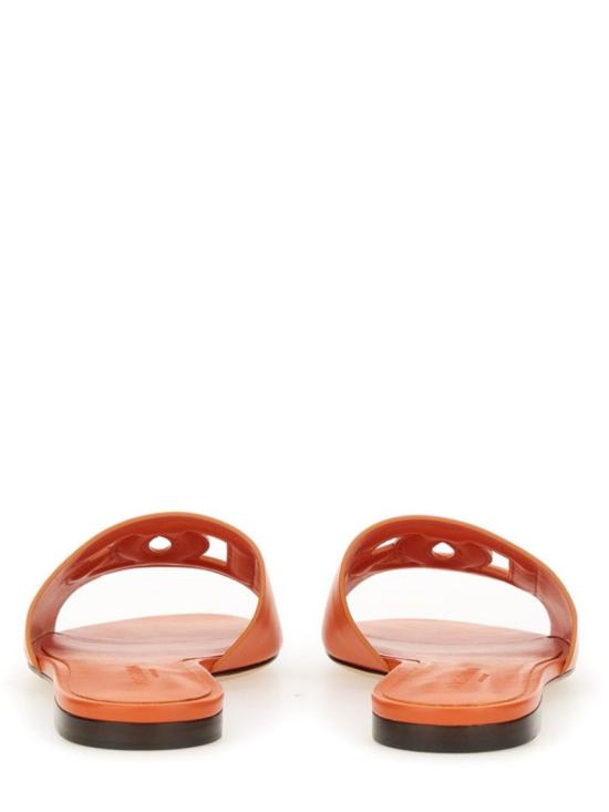  돌체앤가바나 DG 로고 카프스킨 슬리퍼 CQ0436 AY32980244 Orange - DOLCE & GABBANA