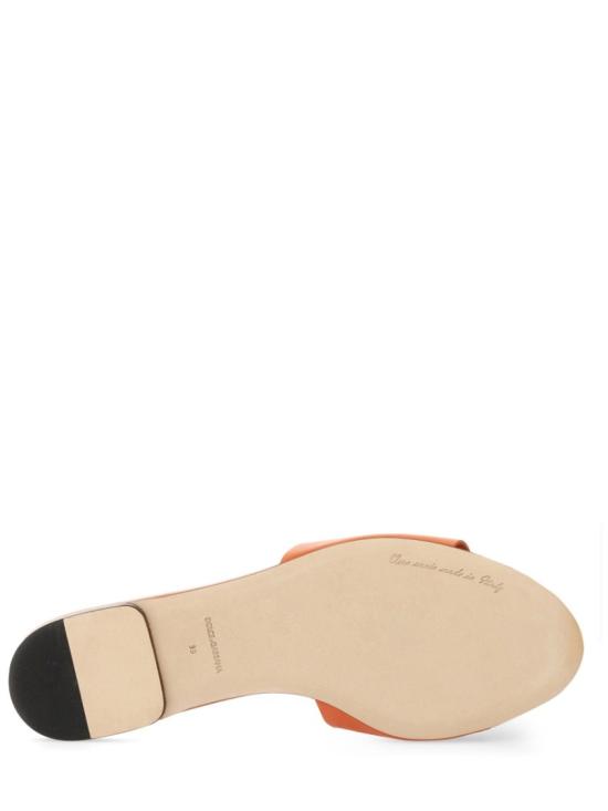  돌체앤가바나 DG 로고 카프스킨 슬리퍼 CQ0436 AY32980244 Orange - DOLCE & GABBANA