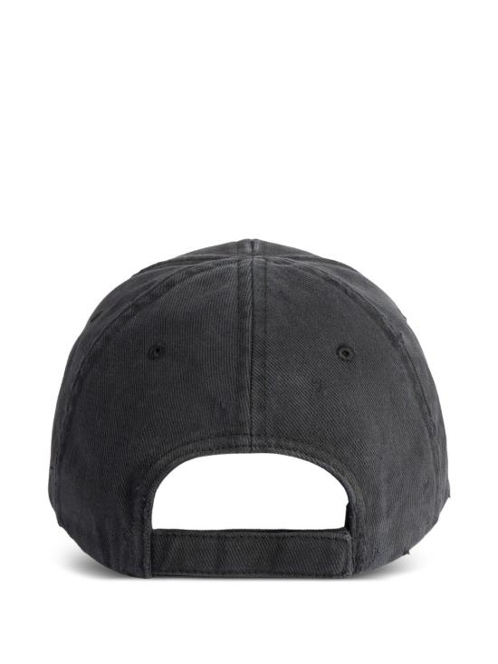 26FW 발렌시아가 디스트레드 로고 볼캡 A001UQ 410B21000 BLACK - BALENCIAGA