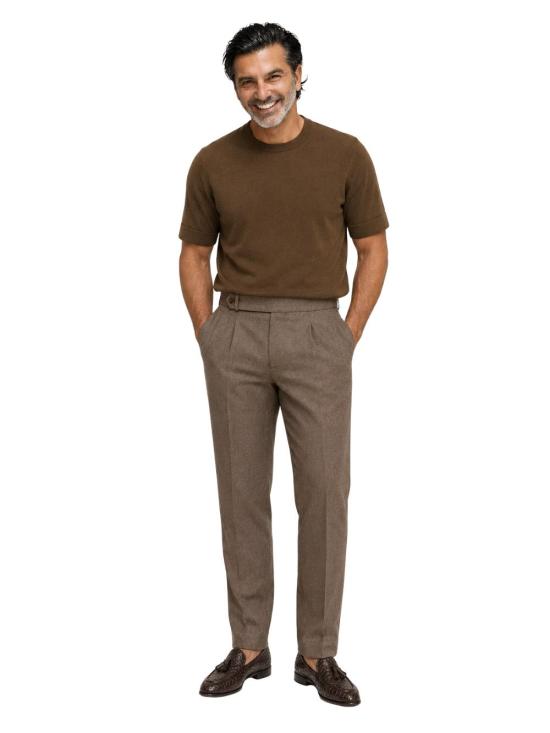 26FW 프랜지스 콜렉션 반팔 티셔츠 FE6853C 3112 BROWN - FRANZESE COLLECTION