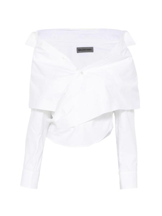 26FW 발렌시아가 셔츠 872123 TRM289000 WHITE