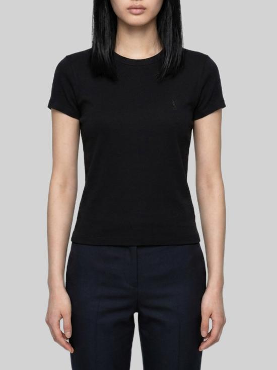 26FW 생로랑 반팔 티셔츠 869630 BLACK