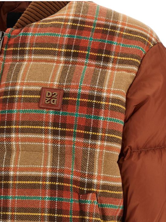 26FW 디스퀘어드2 패딩 D2 업사이드 다운  재킷 브라운 - DSQUARED2