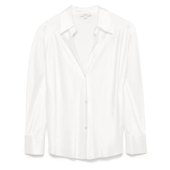 26FW 빈스 셔츠 V055413024 101 WHITE