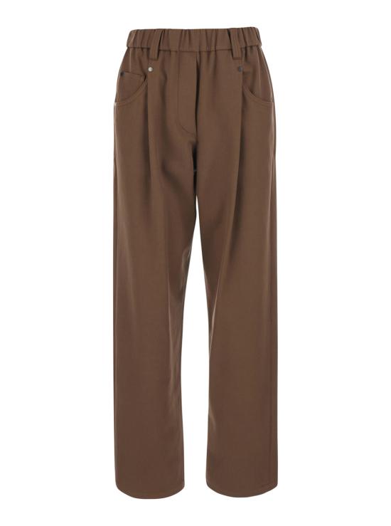 26FW 브루넬로 쿠치넬리 스트레이트 팬츠 MA126P8417C9812 Brown
