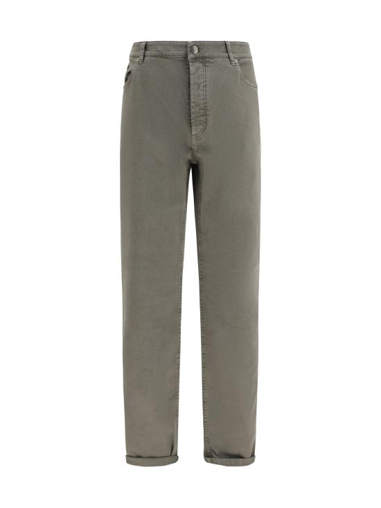 26FW 브루넬로 쿠치넬리 라이트웨이트 데님 팬츠 M277PD3210 C7515 ARMY WASHED