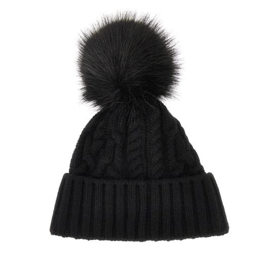 26FW 몽클레어 폼폼 울 캐시미어 블렌드 비니 L20933B00041M4506 Black - MONCLER