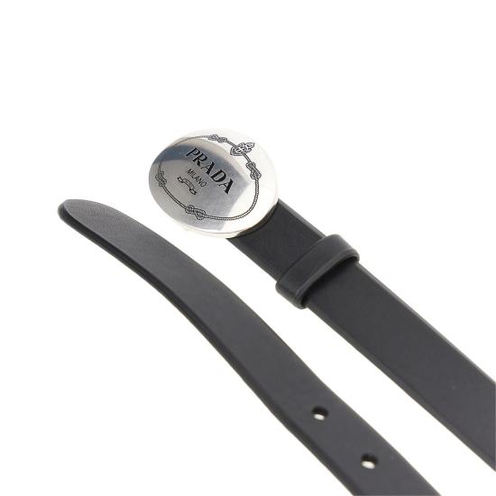 26FW 프라다 여성 가죽 벨트 1CM3102HIL Black - PRADA