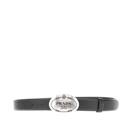 26FW 프라다 여성 가죽 벨트 1CM3102HIL Black