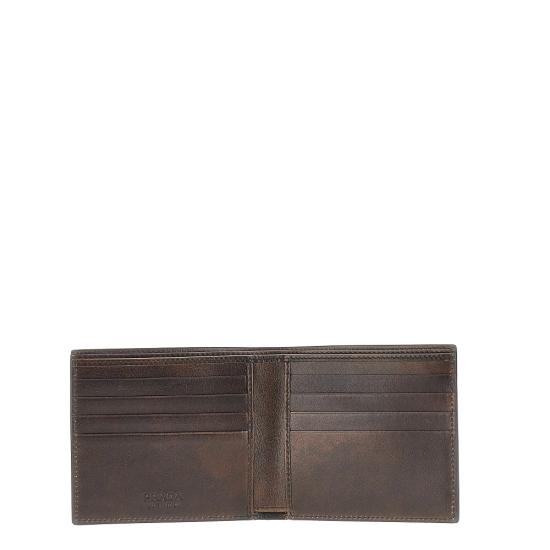 26FW 프라다 앤티크 가죽 반지갑 2MO5132ZQ6 Brown - PRADA