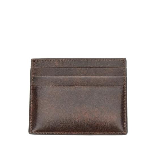 26FW 프라다 앤티크 레더 가죽 카드 지갑 2MC0252ZQ6 Brown - PRADA