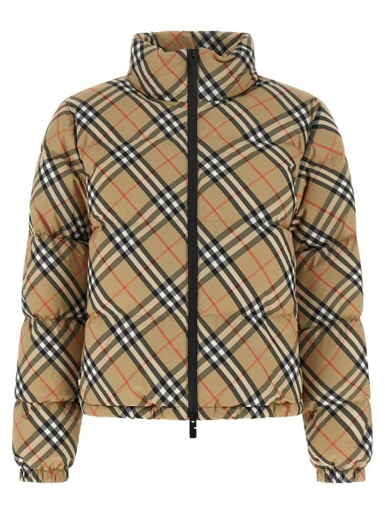26FW 버버리 체크 다운 패딩 8110249SANDIPCHECK Beige