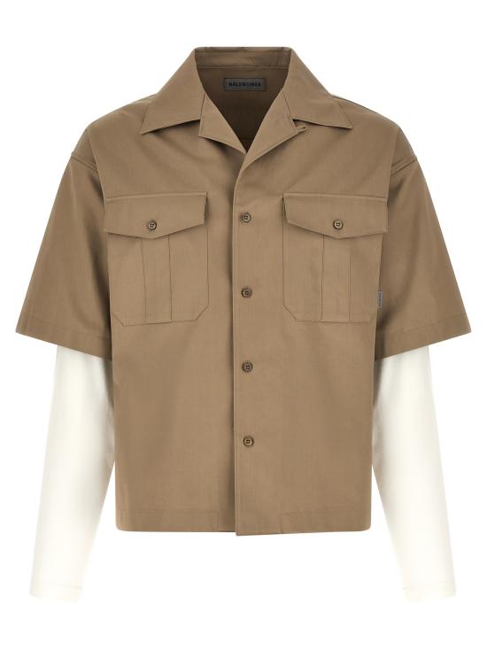 26FW 발렌시아가 반팔 셔츠 A001ZTTSP139509 Beige