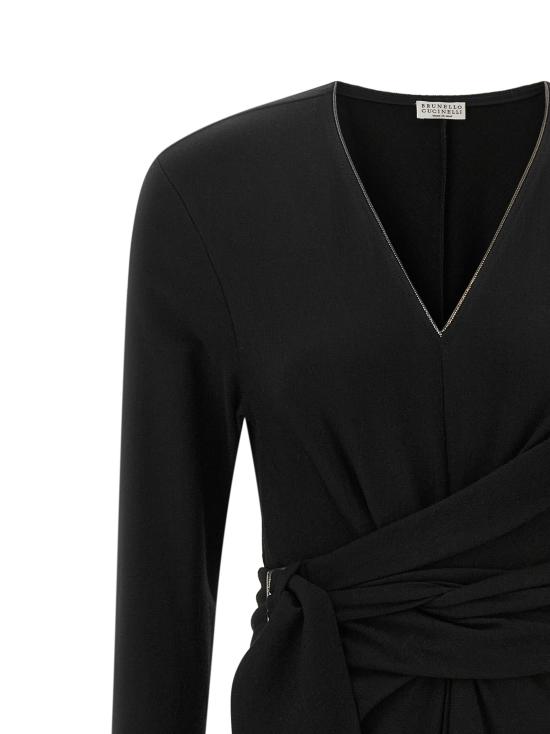 26FW 브루넬로 쿠치넬리 미디 원피스 M0R25A5552C036 Black - BRUNELLO CUCINELLI