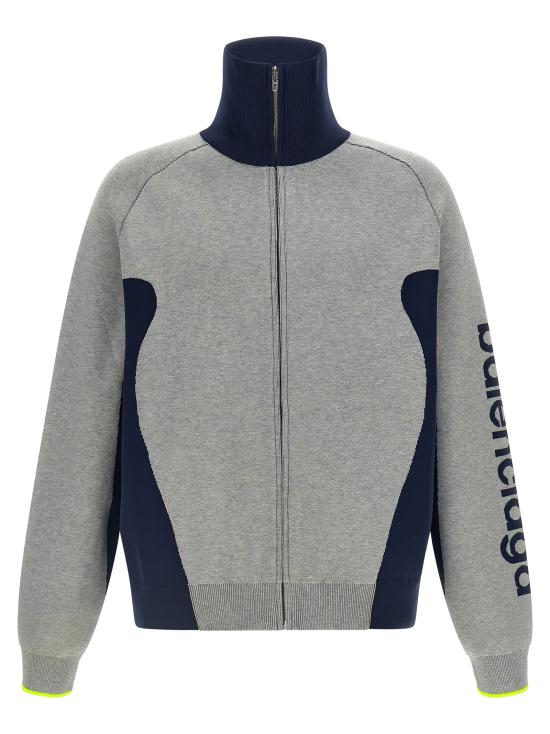 26FW 발렌시아가 바디스 니트 집업 카디건 A000GVT34591223 Gray