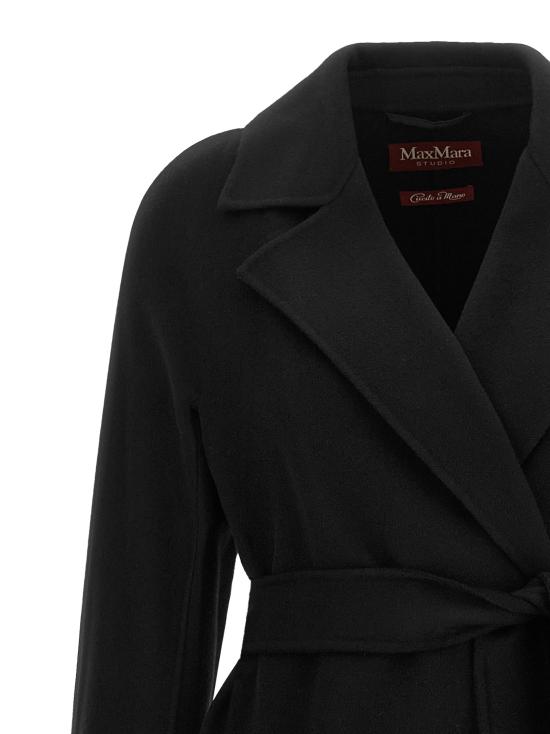 26FW 막스마라 스튜디오 트렌치 코트 2626016021600007 Black - MAX MARA STUDIO