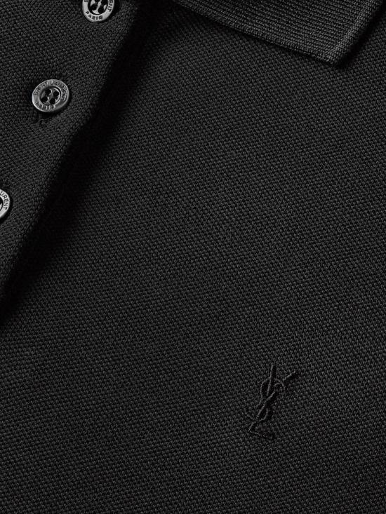 26FW 생로랑 폴로 티셔츠 A003I4 BLACK - SAINT LAURENT