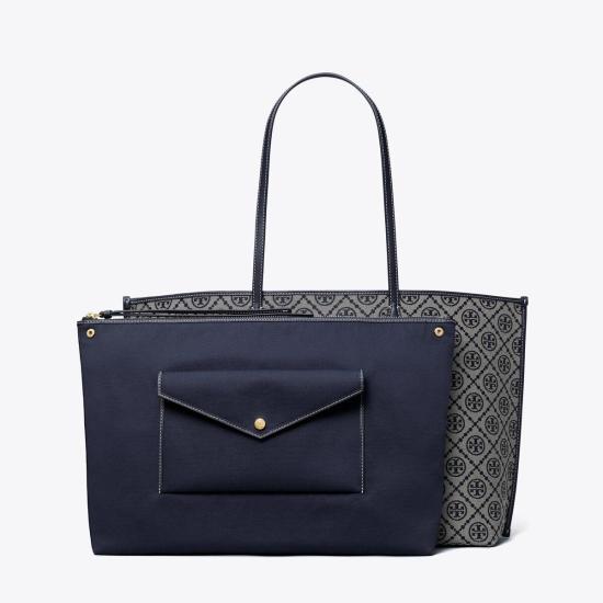 26FW 토리버치 T 모노그램 토트백 174279 405 TORY NAVY - TORY BURCH