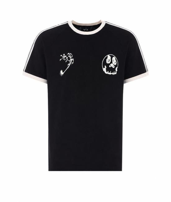 26FW 와이쓰리 반팔 티셔츠 KQ8577 BLACK
