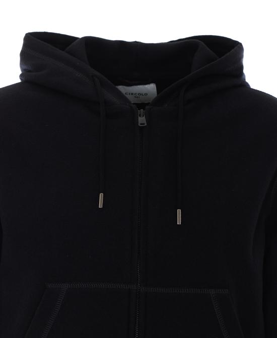 26FW 치르콜로1901 후드 티셔츠 CN5565 8292 Black - CIRCOLO 1901