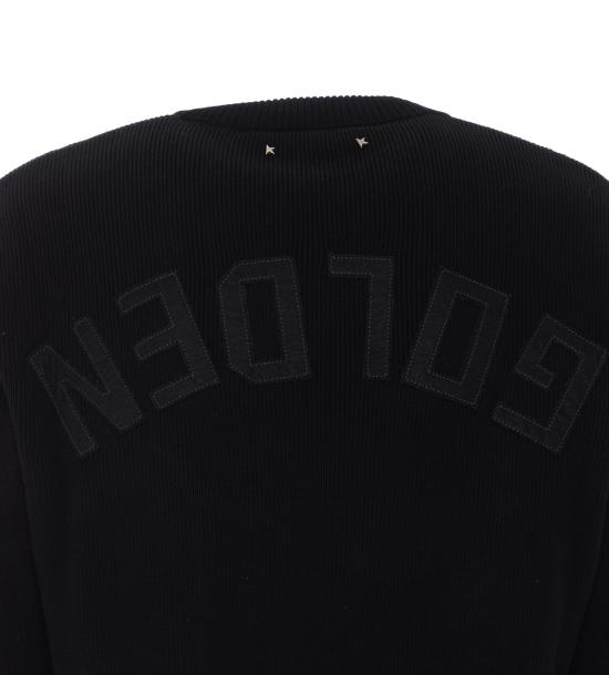 26FW 골든구스 Golden 레터링 밀리터리 크루넥 스웨터 GMP00841 P00197290100 Black - GOLDEN GOOSE