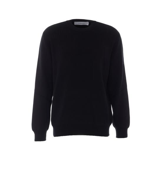 26FW 골든구스 Golden 레터링 밀리터리 크루넥 스웨터 GMP00841 P00197290100 Black