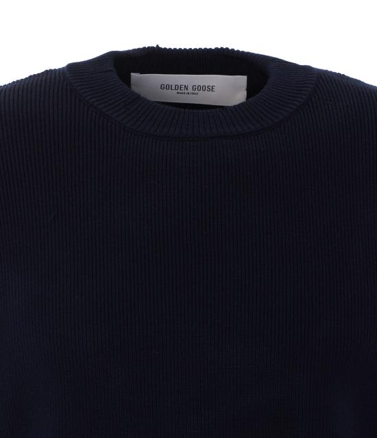 26FW 골든구스 코튼 라운드넥 스웨터 GMP00839 P00066250486 BLUE - GOLDEN GOOSE