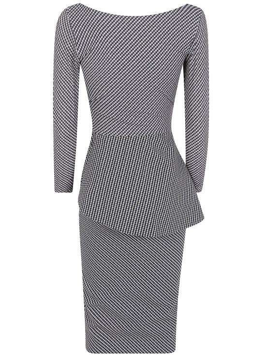 26FW 키아라보니 롱 원피스 ABCARIANEPIN BS STS756V1 HOUNDSTOOTH - CHIARA BONI