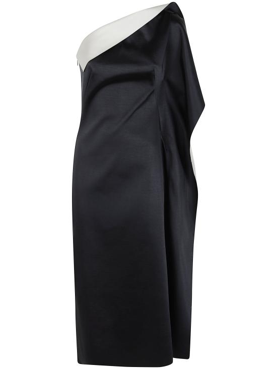 26FW 로에 미디 원피스 421 33 112 989627 BLACK WHITE