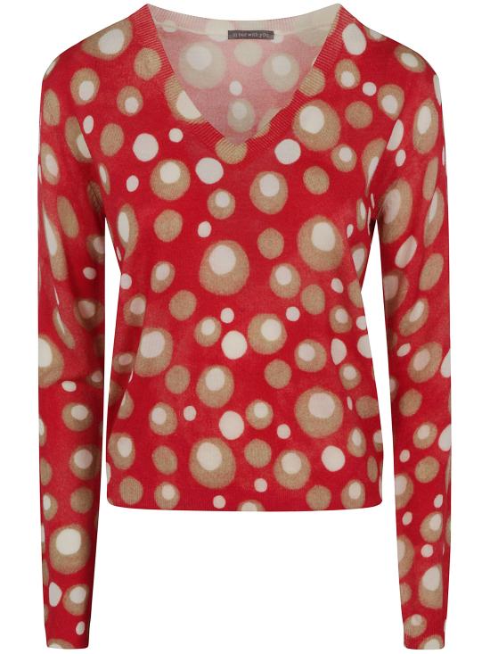 26FW 인베드위드유 스웨터 ZB02 138 POLKA DOTS PRINT