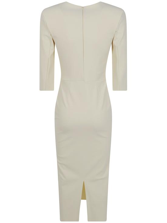 26FW 키아라보니 미디 원피스 ABMSHIRERC AMIIZP BS 68148 IVORY - CHIARA BONI