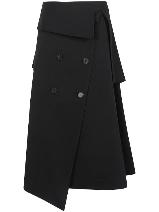 26FW 로에 미디 스커트 421 32 058 001308 BLACK - ROHE
