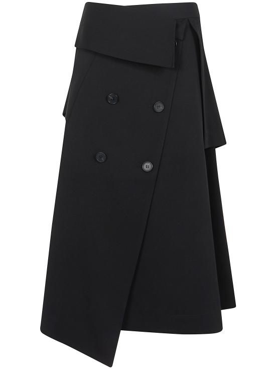 26FW 로에 미디 스커트 421 32 058 001308 BLACK