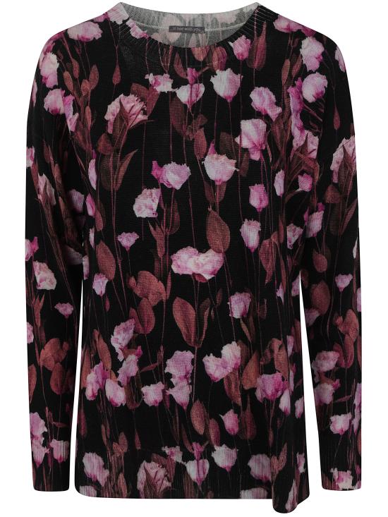 26FW 인베드위드유 스웨터 ZB06 241 FLORAL AND GEOMETRIC PRINT