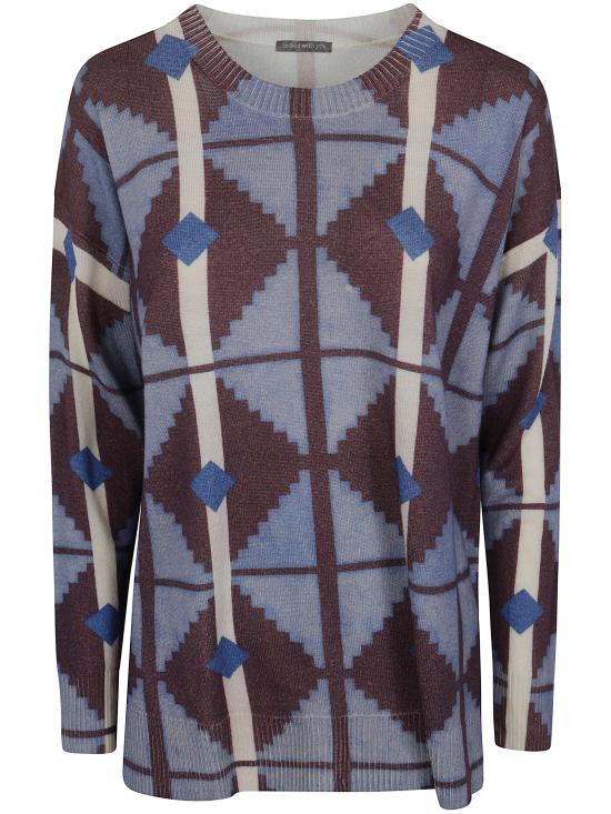 26FW 인베드위드유 스웨터 ZB06 128 GEOMETRIC PRINT