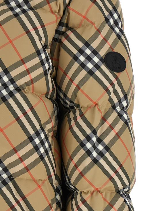 26FW 버버리 패딩 앰블사이드 체크  재킷 베이지 - BURBERRY