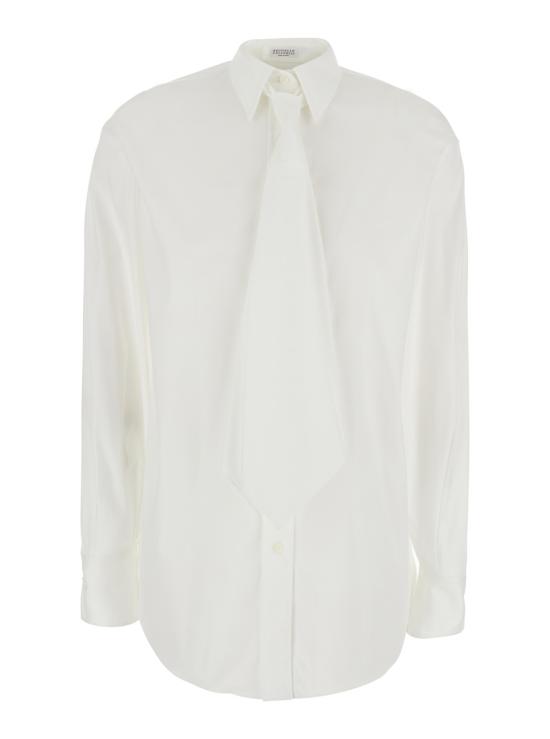 26FW 브루넬로 쿠치넬리 블라우스/셔츠 M0091M3A56C159 White