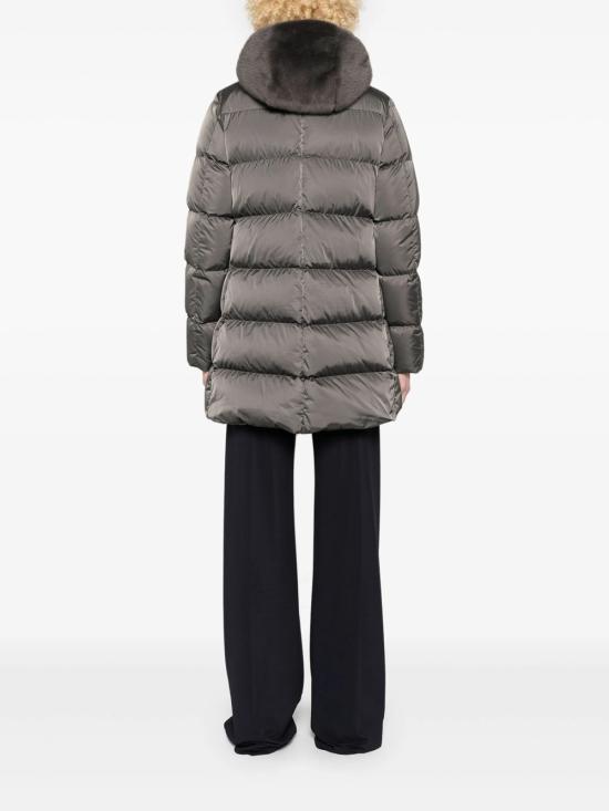26FW 에르노 새틴 & 뉴 레이디 퍼 A셰이프 다운 자킷 PI001934D 12170Z 9480 GRIGIO ANTRACITE - HERNO