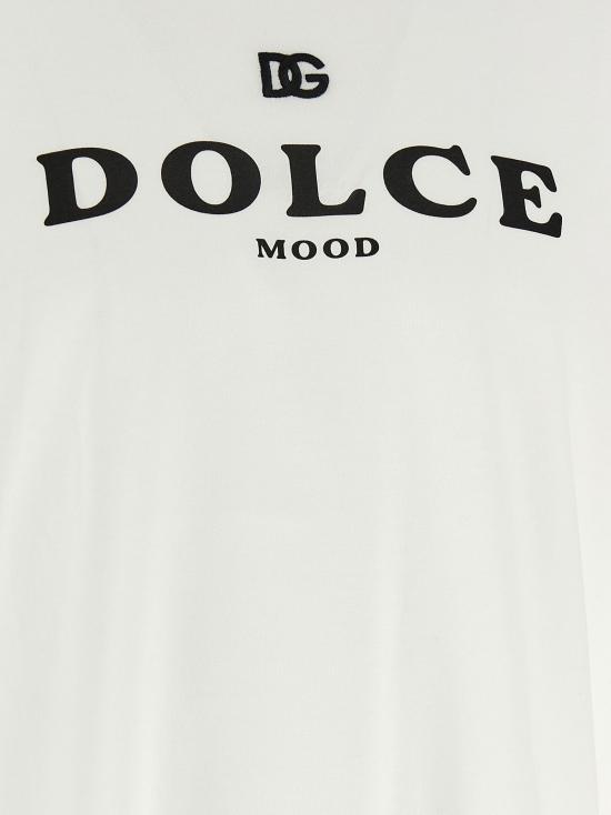 26FW 돌체앤가바나 탑 돌체 무드 티셔츠 화이트 - DOLCE & GABBANA