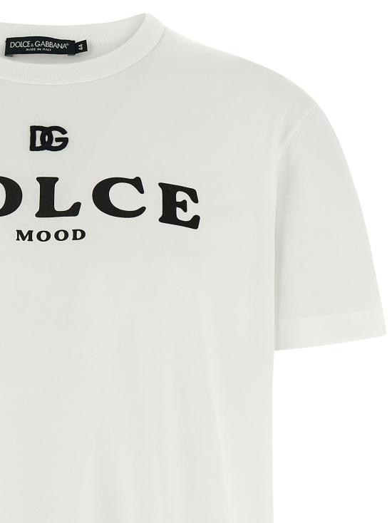 26FW 돌체앤가바나 탑 돌체 무드 티셔츠 화이트 - DOLCE & GABBANA
