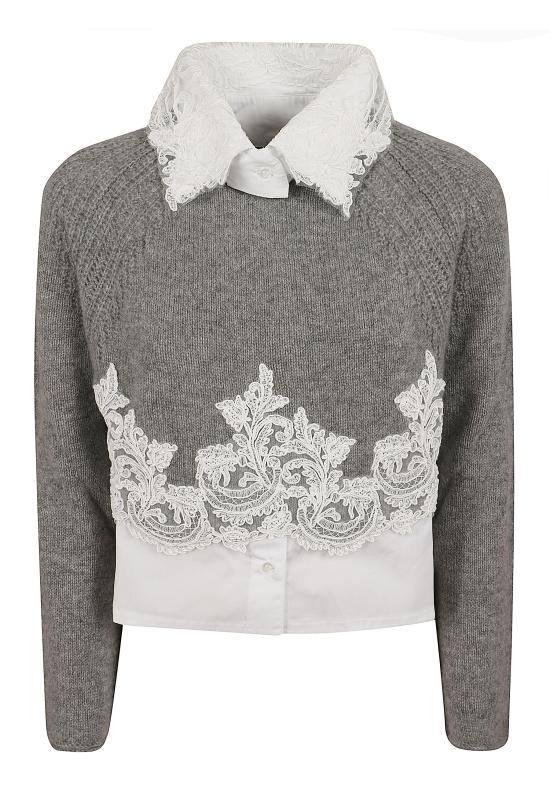 26FW 에르마노 설비노 스웨터 D495M319 APPYI N1704 MEL GRIGIO MEDIO