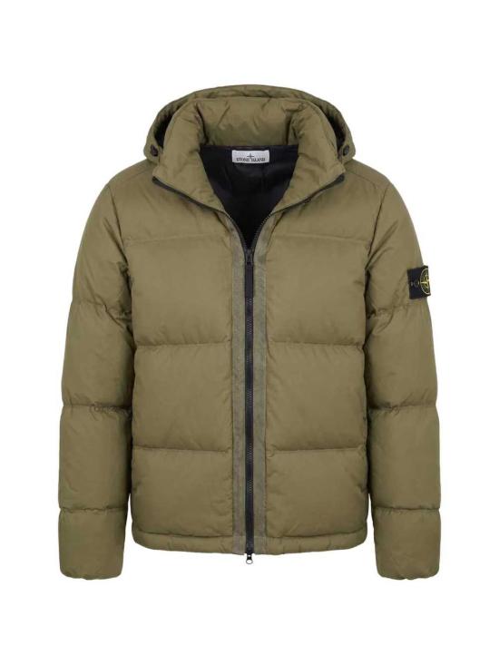 26FW 스톤 아일랜드 매트 립스탑 코듀라 어드밴스드 패브릭스 디테처블 후드 티어-레지스턴트 다운 자켓 L2S15 4100013 S0483 V005G MILITARY GREEN DOM