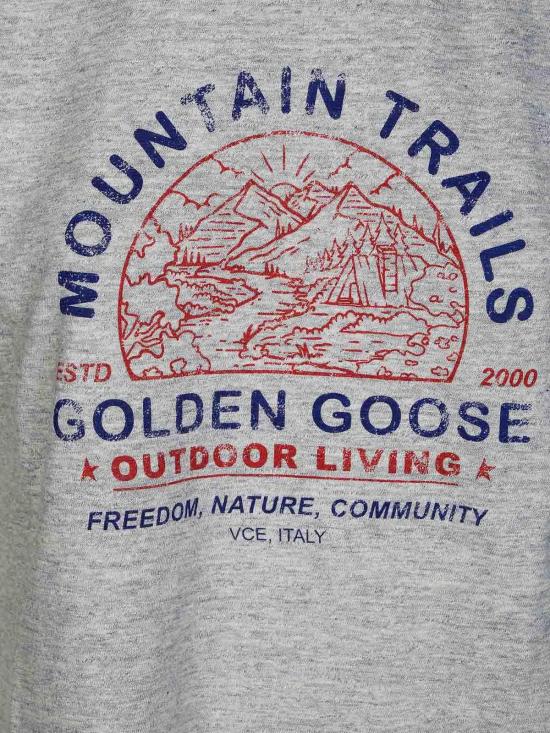 26FW 골든구스 반팔 티셔츠 GWP02768P00264260717 Grey - GOLDEN GOOSE